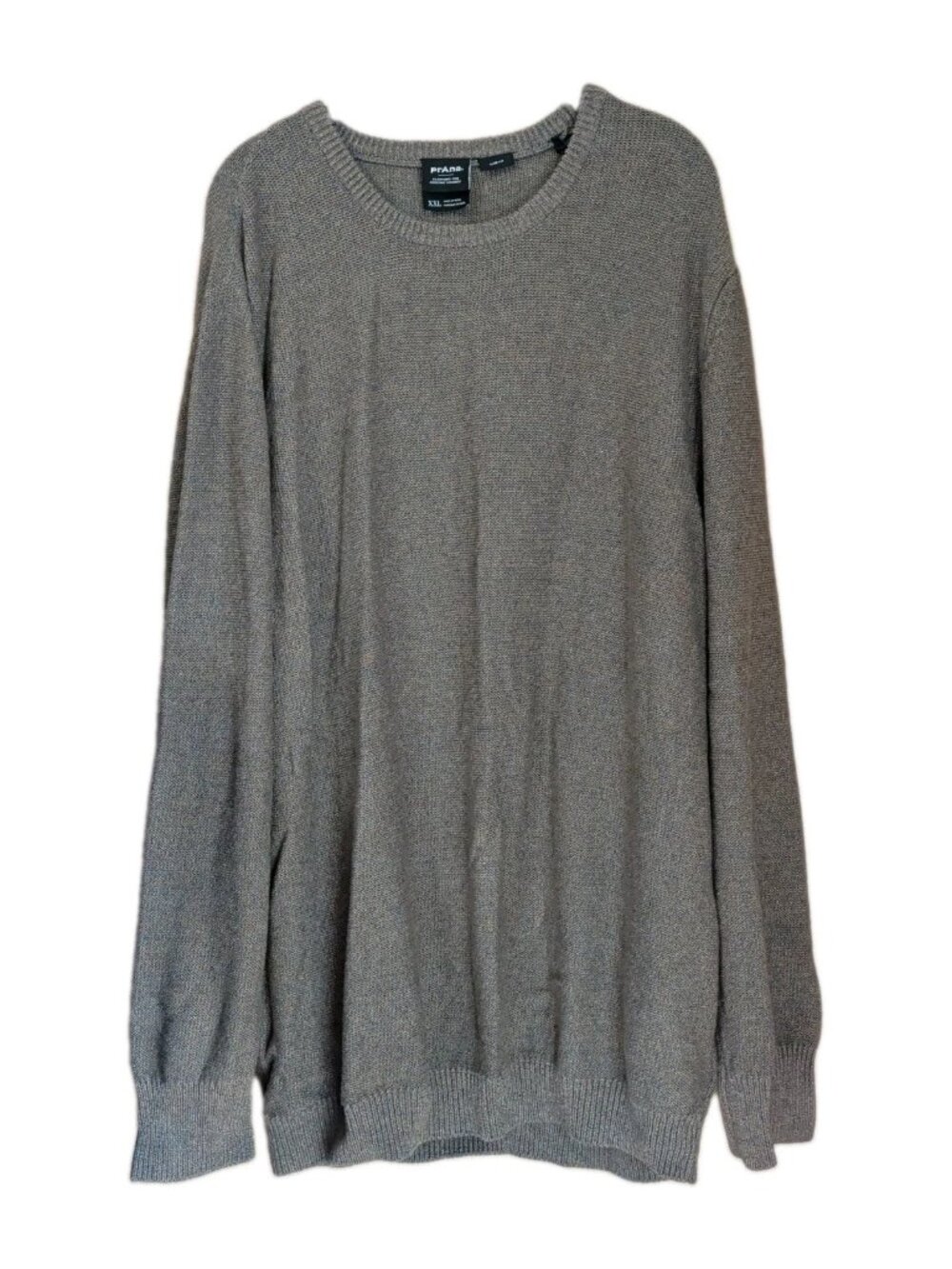 NEW Prana North Loop Sweater Men XXL Slim Fit Heathered Taupe Heritage